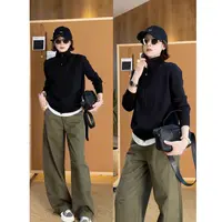 月月 【云端拥抱】双拉链立领显瘦百搭慵懒风针织开衫 2509C5609