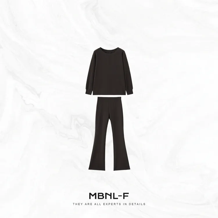 MBNL-F "楚楚私服" 斜肩琥珀色柔感休闲卫衣套装 秦磊XM-XTZ1380