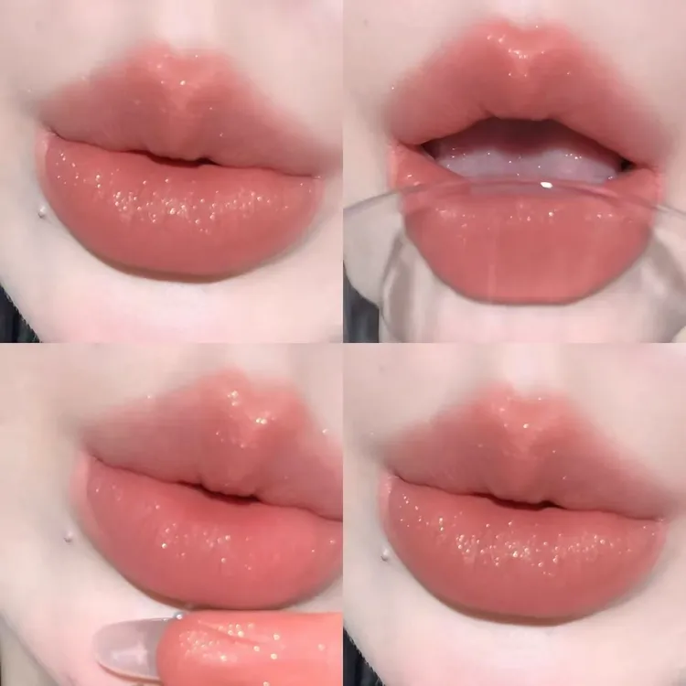 韩系口红!碎钻芭乐橘子金闪色哑光唇泥日常细闪不沾杯明媚唇釉