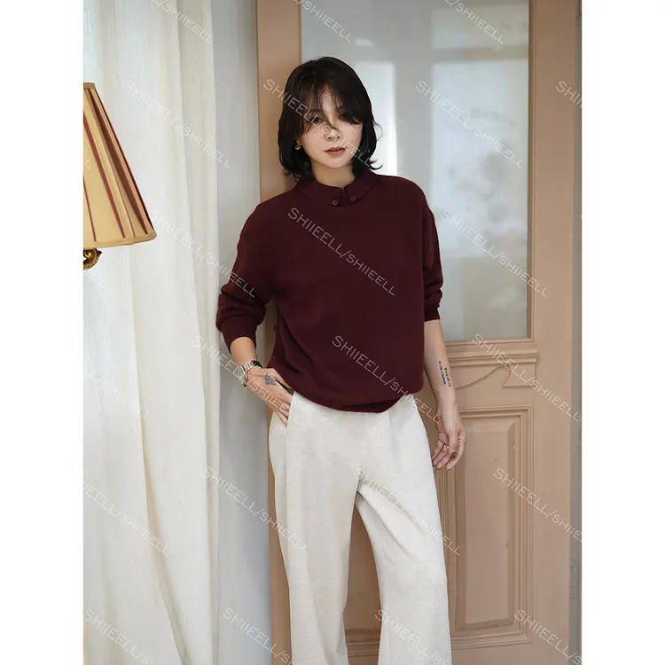 SHIIEELL【云朵羊毛】轻装滑针织百搭厚款圆领遮肉显瘦毛衫Z7491