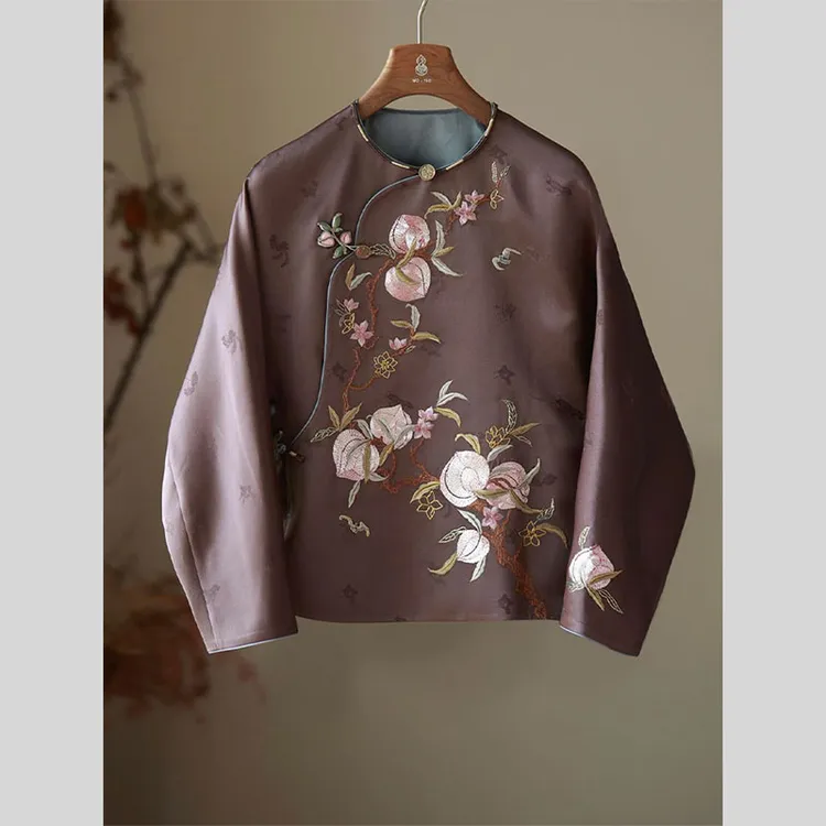 爆款独特漂亮的初冬外套新中式国风唐装禅意衬衫2025秋冬新款