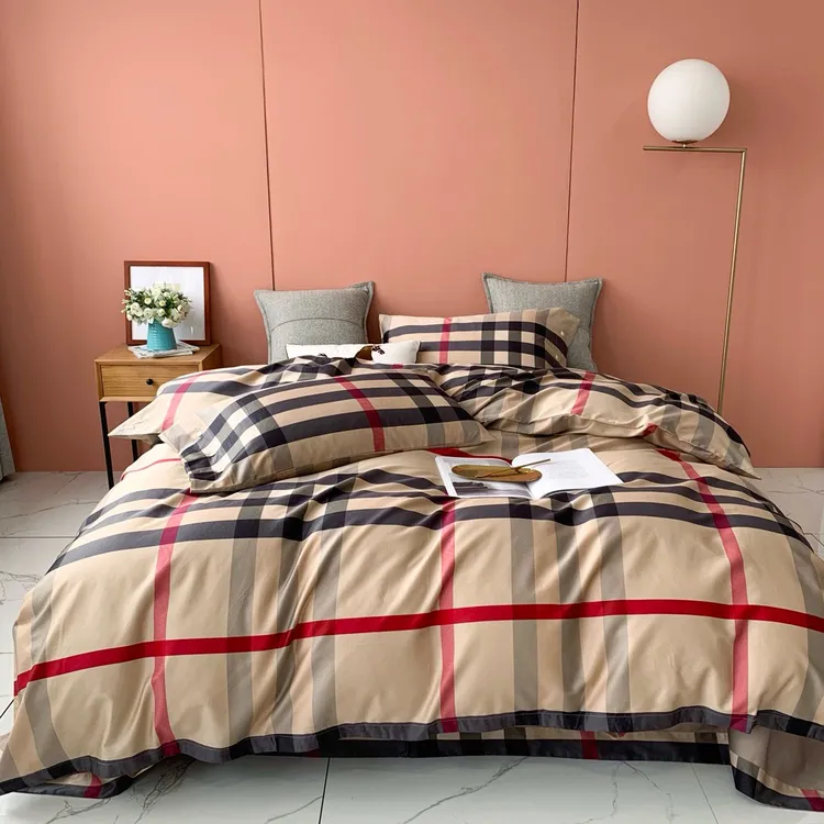 床单床品套件轻奢双人被棉被套床上用品四件被套80支