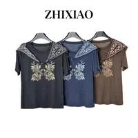 【ZHIXIAO】秋冬新款：重工刺绣短袖88885