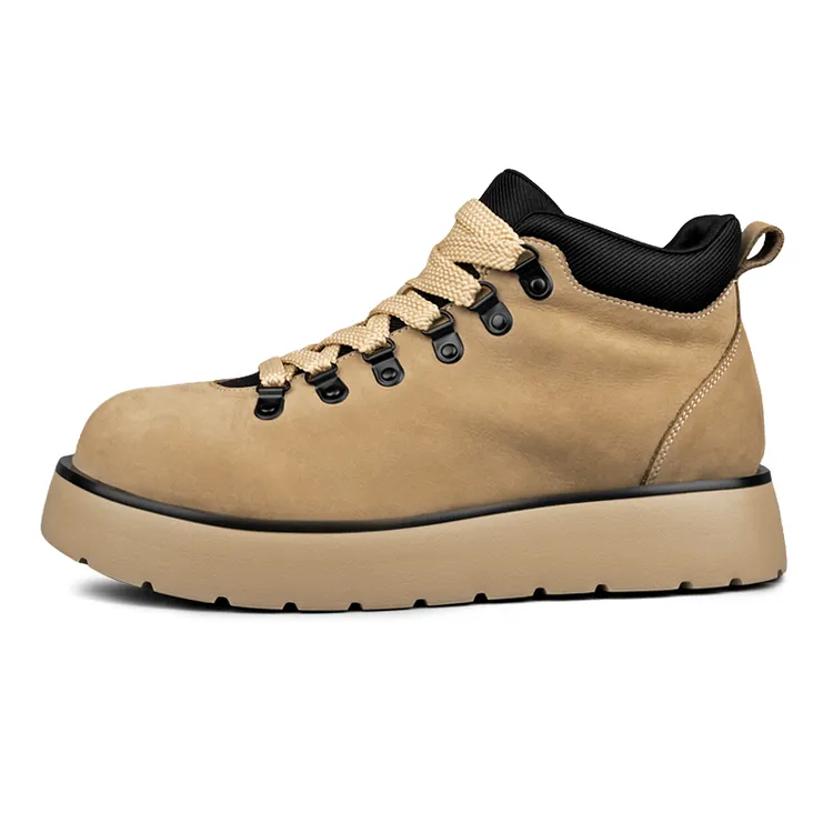 痞帅马丁靴男款真皮英伦风工装靴2025新款秋冬大黄靴高帮复古皮鞋