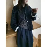 L-8272-1#『65%莱赛尔5%莫代尔』韩系温柔清新设计感花边长袖外套