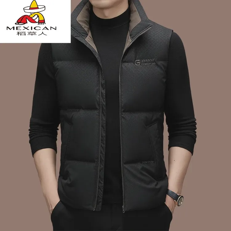 【稻草人品牌正品】秋冬季男士时尚舒适百搭羽绒马甲保暖防寒外套