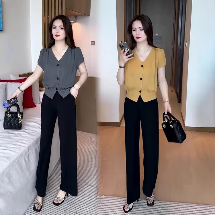 短袖衬衫夏款2025年新款时尚减龄漂亮小衫洋气质女装百搭显瘦上衣