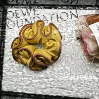 G009韩系黄波点发圈甜美风时尚原创设计百搭高级原创设计2025新款