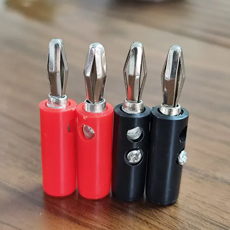 音箱功放机喇叭低音炮配件线柱4MM母口插头音频四叶香蕉头接线头