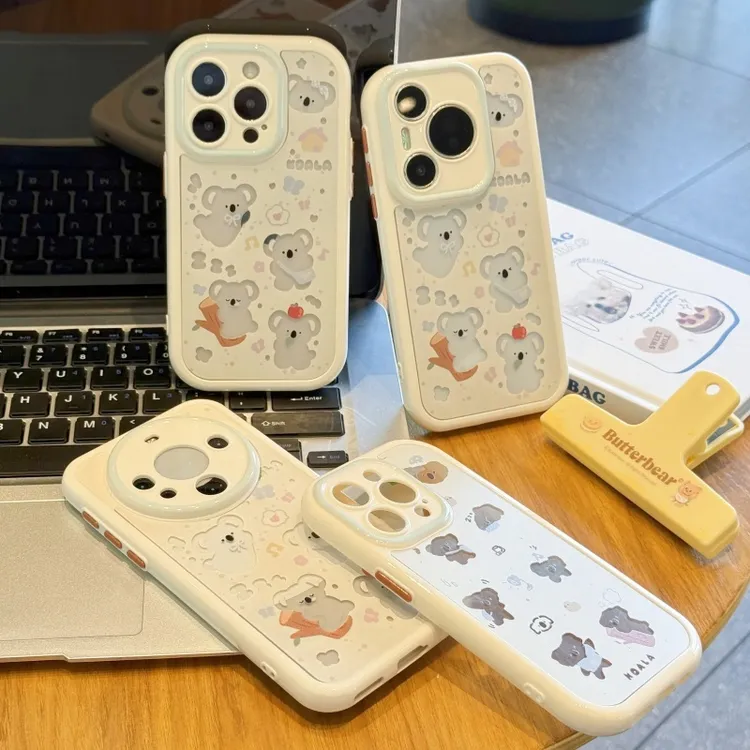 奥菲顿可爱镂空考拉适用iPhone1615奶油手机壳华为vivo小米oppo套