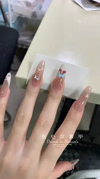 糖果甜心-壹心纯手工穿戴甲 美甲贴片可拆卸假指甲10片装