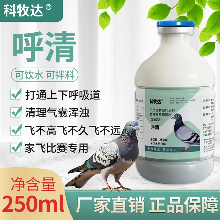 科牧达高飞液上下呼吸道清理适用赛鸽信鸽用品饲料