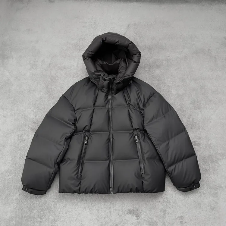 短款廓形黑武士Down Jacket可拆卸帽三防白鸭绒羽绒服防风雨雪