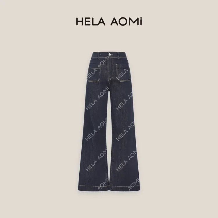 HELAAOMI “糯米牛仔”爆款竹竿腿博主挚爱莱赛尔经典萬年款牛仔裤
