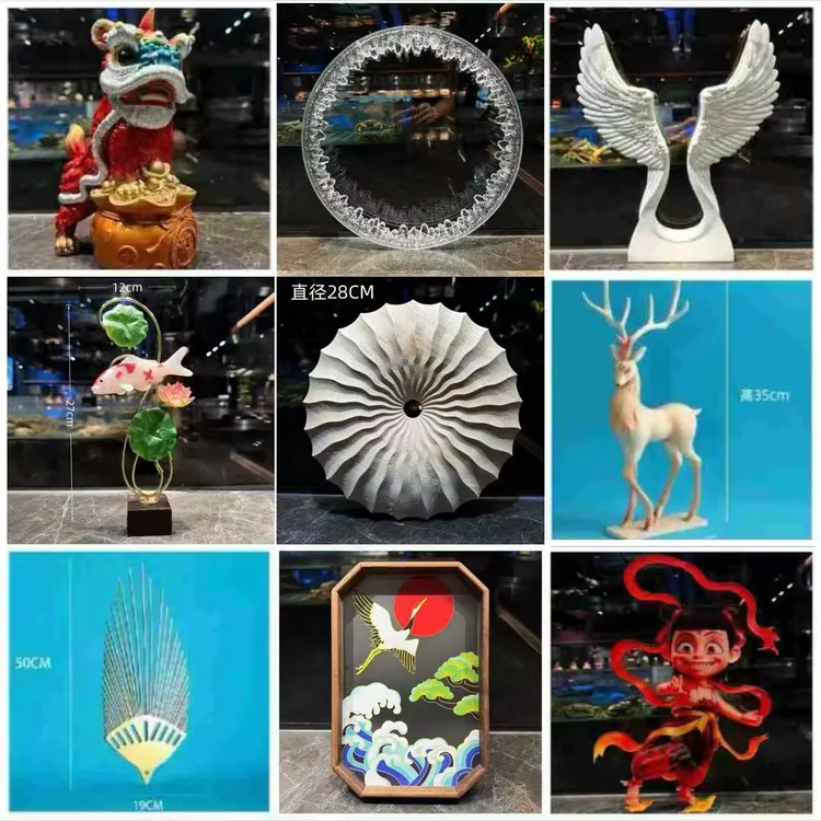 海鲜姿造装饰摆件意境菜品盘饰餐饮刺身摆盘装饰创意摆件酒店