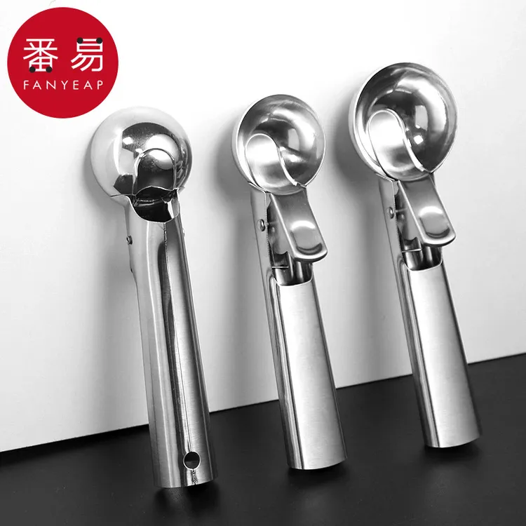 冰淇淋挖球器A1p421-可弹式冰激凌勺雪糕勺模具西瓜勺水果球勺