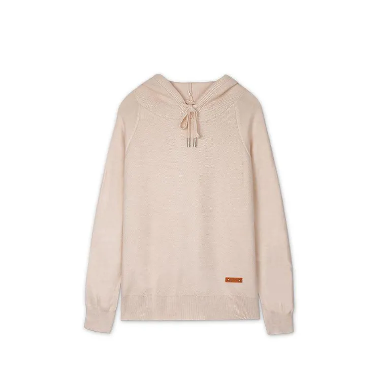 A 70002-1：秋装女士连帽长袖针织衫2025新款休闲上衣