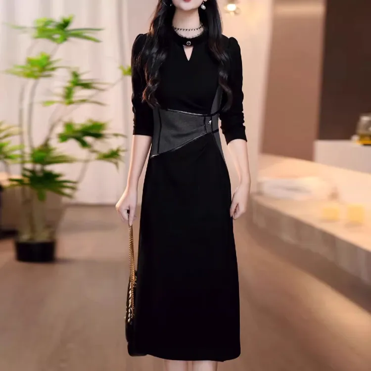 连衣裙2025新款女春秋十三行爆款气质减龄妈妈高档品牌长袖配大衣