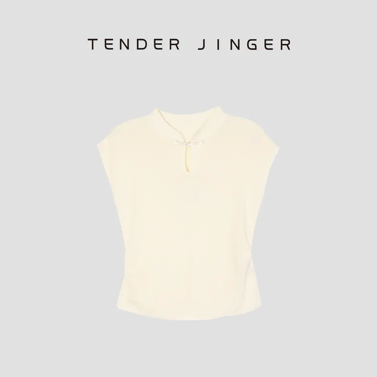 Tender Jinger国风小飞袖天丝短袖T恤T52TJJ30183