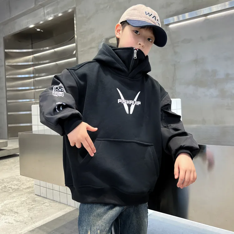 儿童装男童秋装卫衣春秋款2025新款中大童炸街上衣秋季男孩帅气潮