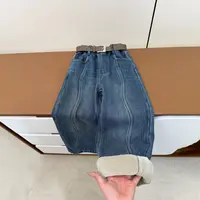 【有弹性，高品质】女童加绒牛仔裤2025秋冬新款中大童休闲直筒