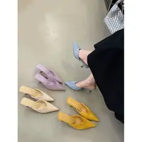 夏休闲款法式拖鞋女新款配裙子仙女风拖鞋81862257