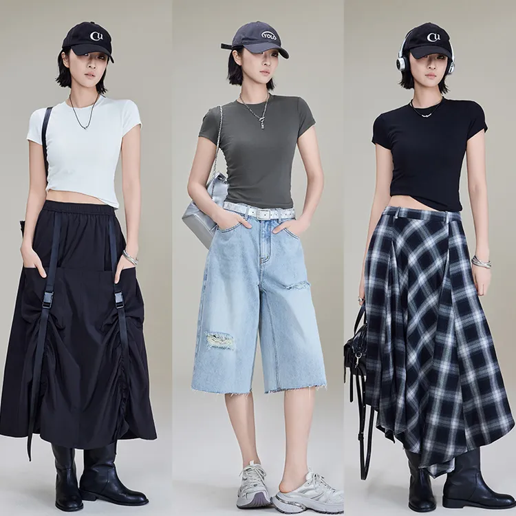 A美洋MEIYANG 漫画短袖T【商场同款】带胸垫莱赛尔圆领正肩