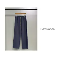 FAY| 黛灰色绒感卫裤（1H04143）