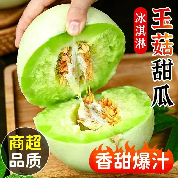 海南玉菇甜瓜新鲜当季采摘冰淇淋口感香甜多汁水果商品图