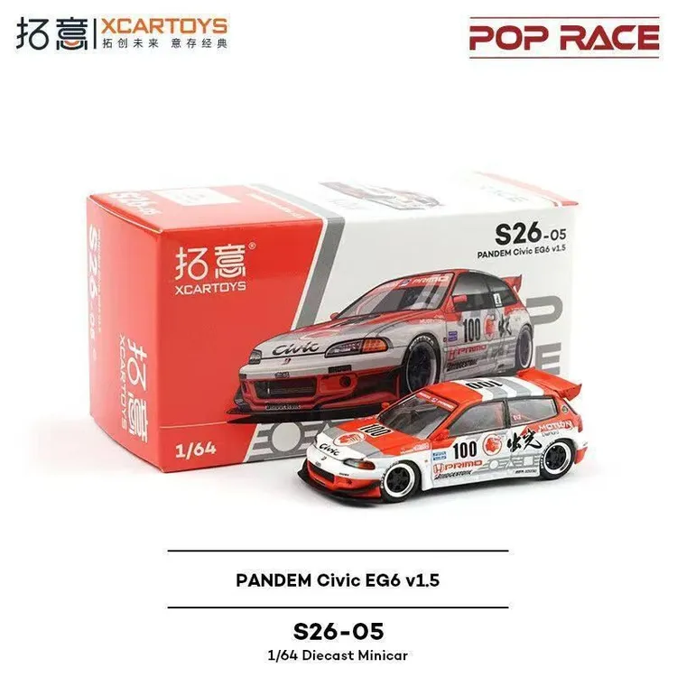拓意1：64思域EG6火箭兔出光石油涂装经典收藏合金车模型手办跑车