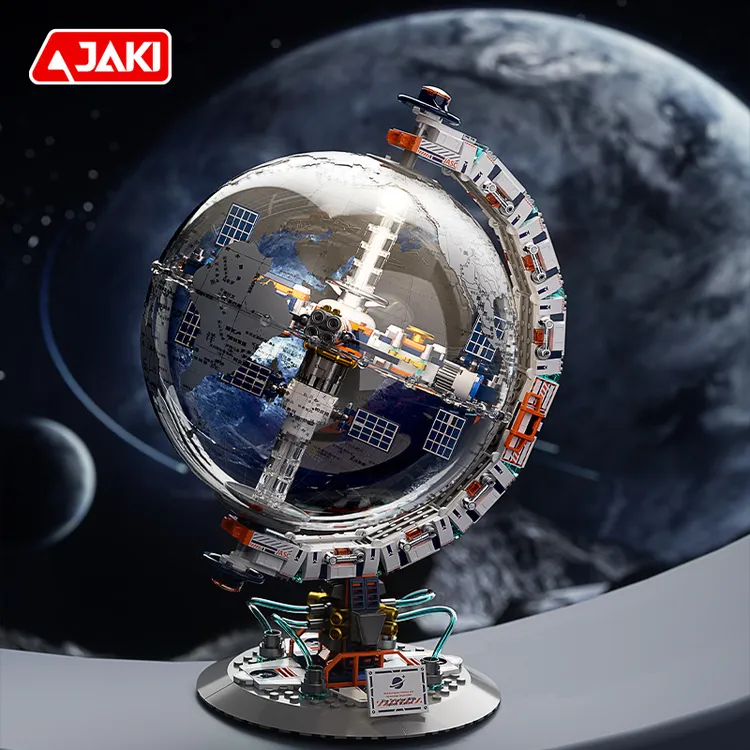 【破晓地球仪】佳奇探测车星际手套潮玩摆件拼装积木科教玩具