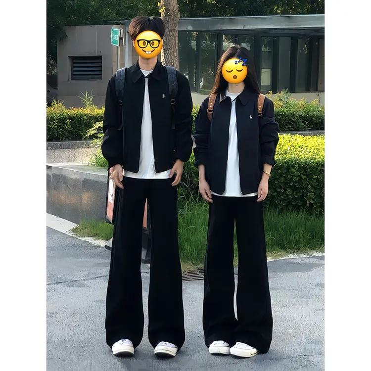 2021M黑色弯刀牛仔裤男款秋季潮牌高级感阔腿裤子美式高街直筒裤