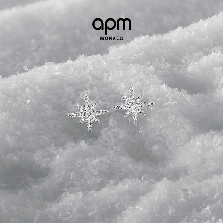 APM Monaco 六芒星耳钉女生耳环轻奢时尚送女友饰品小众高级感