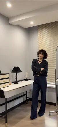 【蓓蓓姐专属】针织女毛针织衫宽松型上衣毛衣休闲风针织衫常规长袖