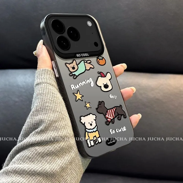 适用卡通小狗苹果17promax手机壳可爱卡通iphone17air耐脏设计感