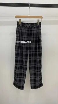 REKAYYAT 休闲时尚百搭舒适文艺简约格子休闲奶奶TJ