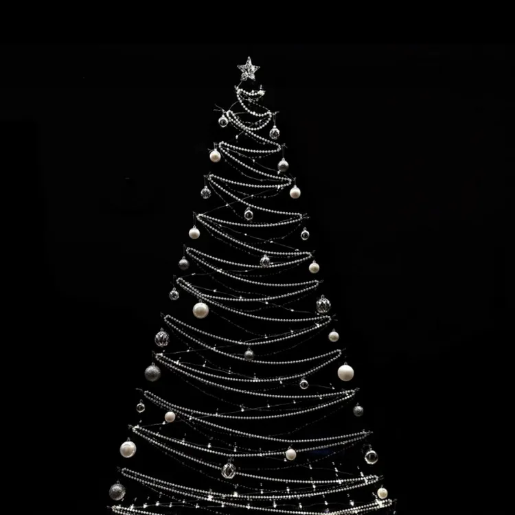 圣诞节客厅落地窗diy圣诞树挂件圣诞节氛围感道具场景布置圣诞树