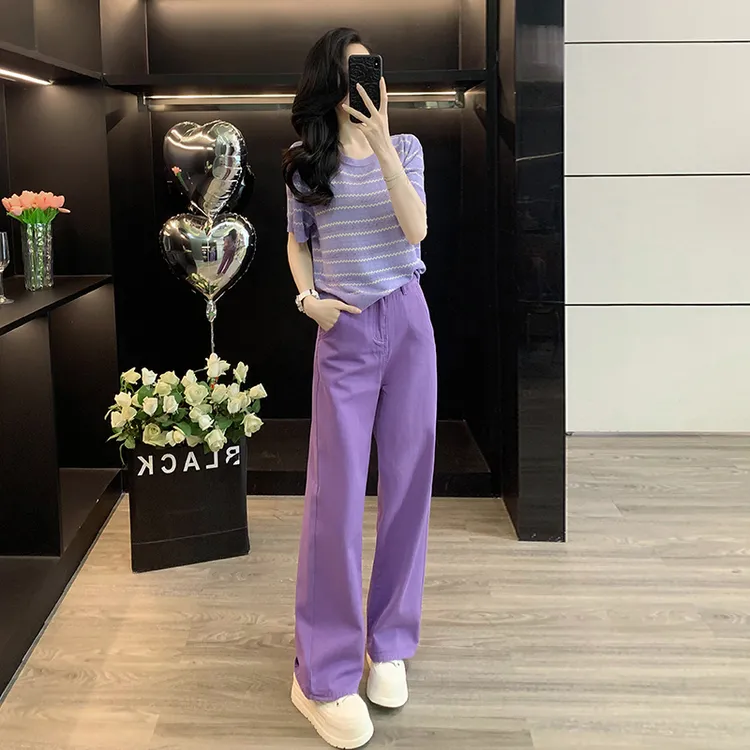 套装阔腿裤时尚休闲夏季减龄印花短袖