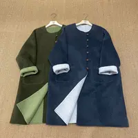 新款韩版简约纯色百搭时尚毛呢外套DY8859