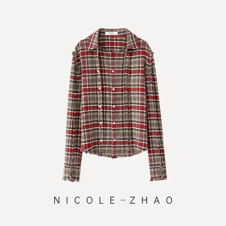 4MWC017【MIRCHE】设计师款轻奢时尚休闲气质衬衫女