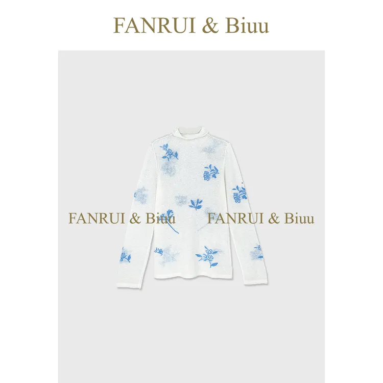 FANRUI/泛芮「贝贝biuu」绣花洋气小众设计感秋款毛针织衫女B18043