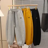 羊驼绒儿童加绒裤子2025新款男女童秋冬装加厚休闲长裤宽松百搭潮