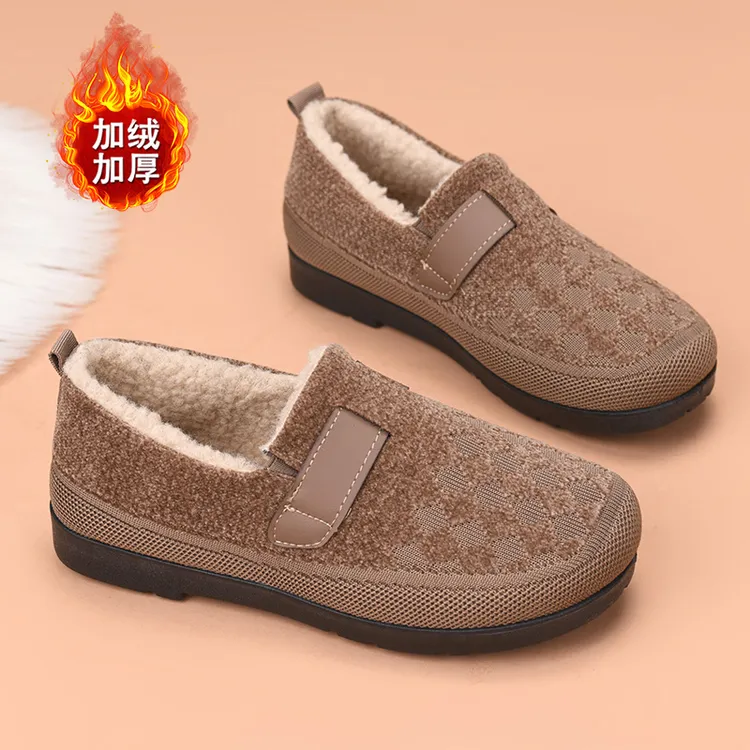 2025冬季加绒老北京布鞋女加厚保暖妈妈棉鞋防滑中年人老太太棉靴商品图