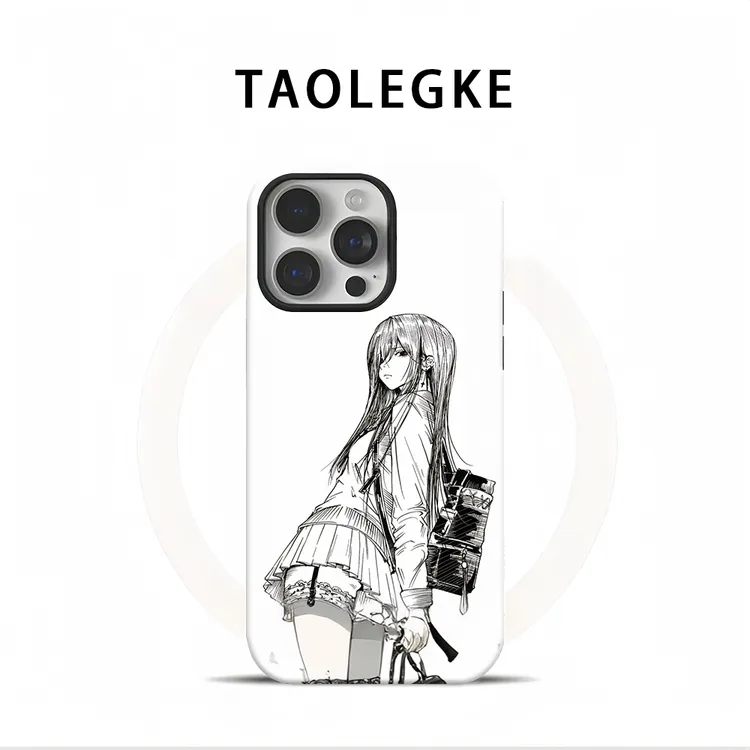 动漫少女适用苹果17系列及15/14/13/12手机壳小众原创设计