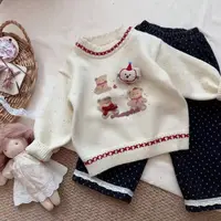 女童米色可爱卡通毛衣（XMX-M85-105-冬A）汉服
