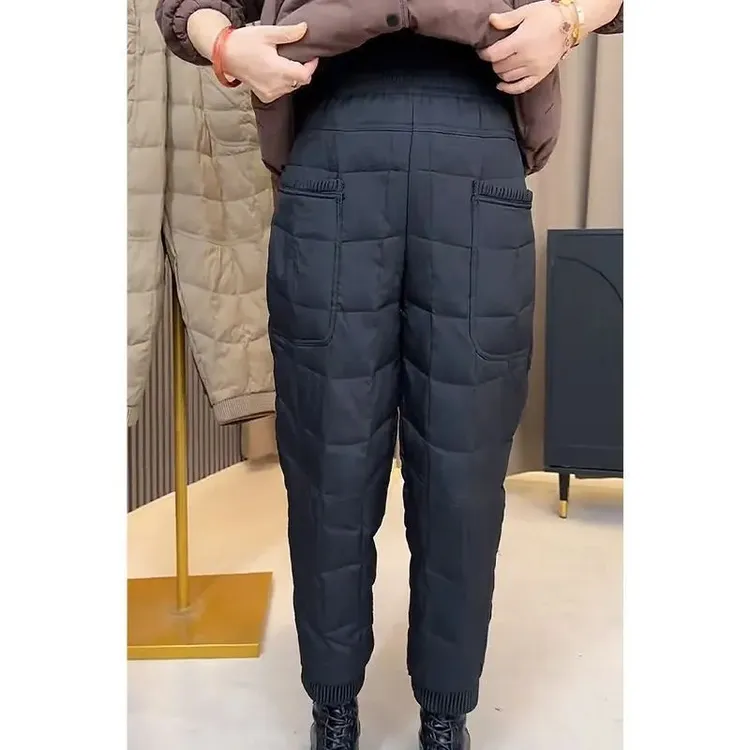 时尚成人加绒加厚保暖棉裤女冬爆款中老年妈妈宽松休闲女士棉裤