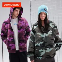 SPRAYGROUND鲨鱼嘴连帽开衫迷彩潮流时尚美式休闲秋季XB WE133311