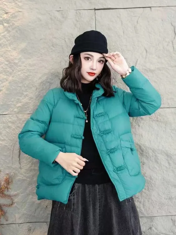 新款正品冬季新款国风洋气妈妈装羽绒服外套