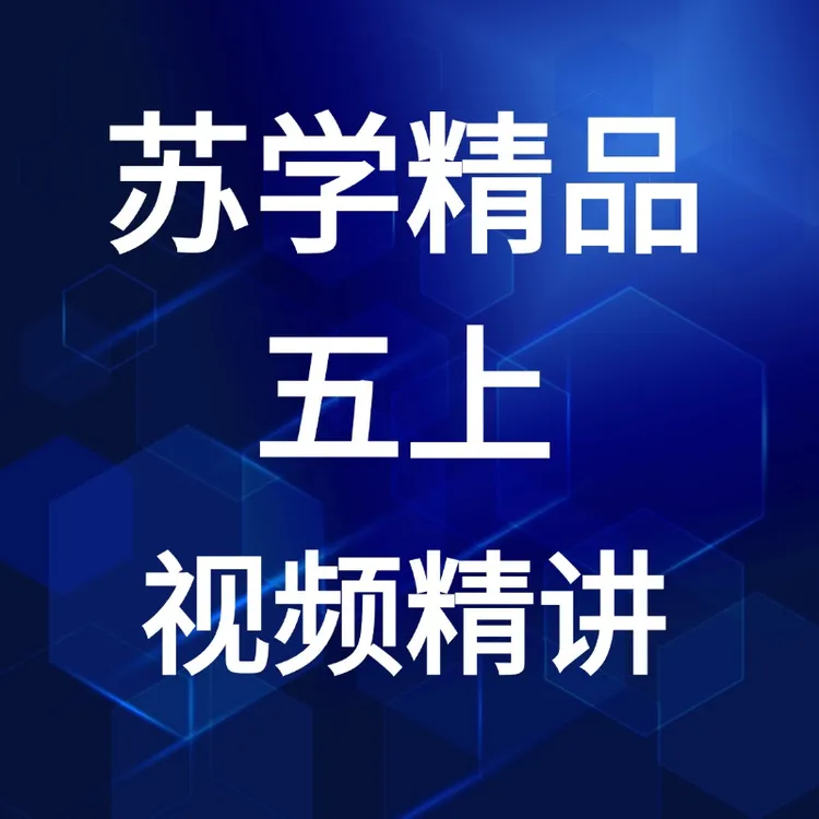 苏学精品5上视频精讲课(不含书)
