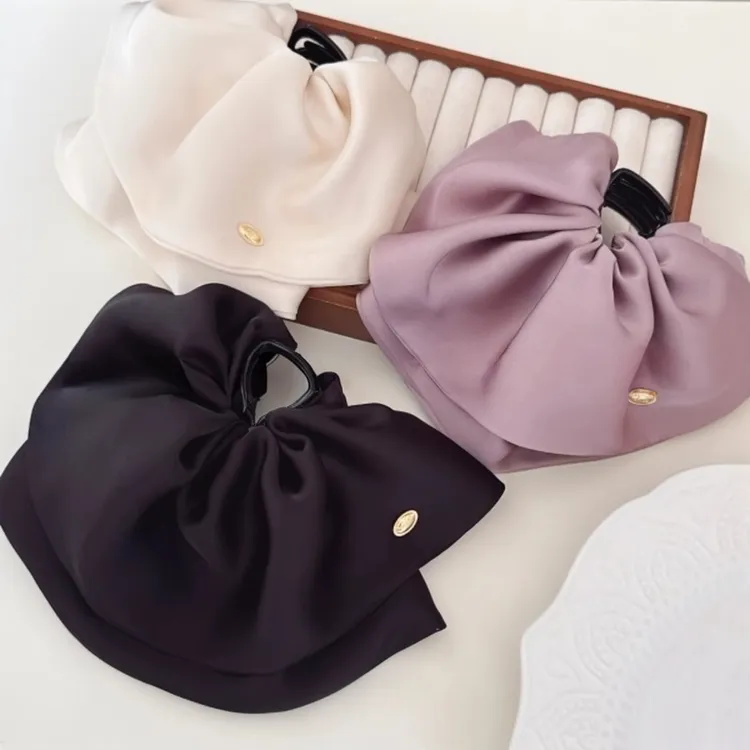 韩版缎面裙摆抓夹女高级感发夹精致通勤百搭马尾夹显发量夹子头饰